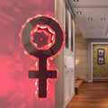 Avtoit | Nickel Girl Logo Wall-Mounted Lighting Modernist Style Hollowed Crystal LED Bedroom Wall Lamp Light