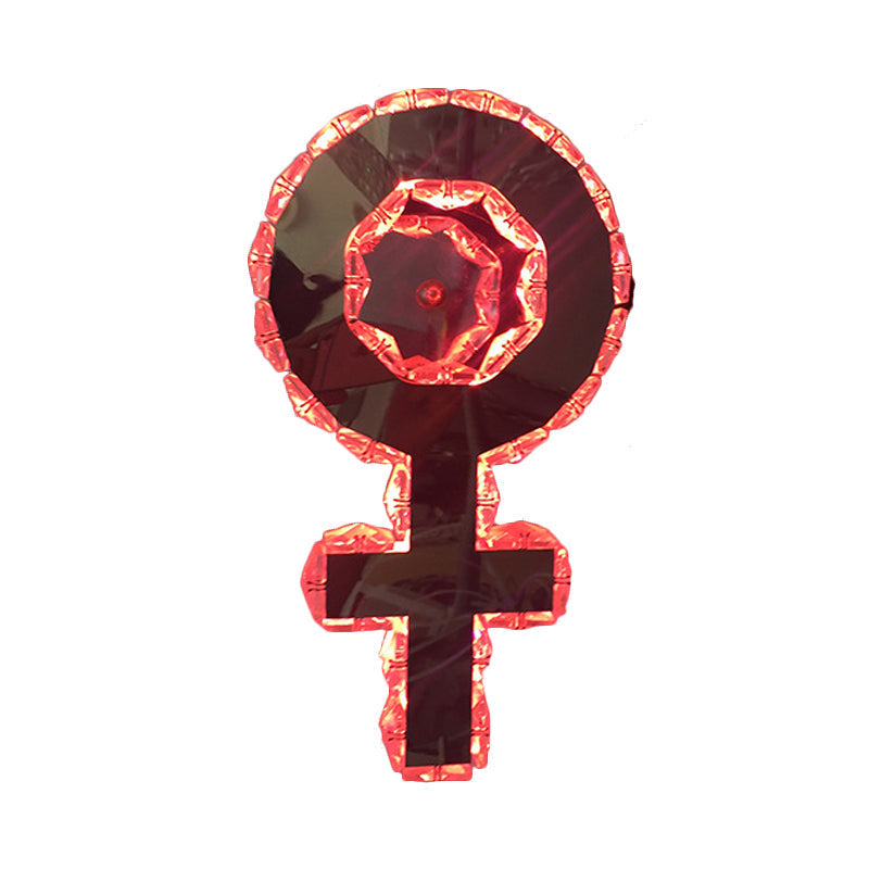 Avtoit | Nickel Girl Logo Wall-Mounted Lighting Modernist Style Hollowed Crystal LED Bedroom Wall Lamp Light