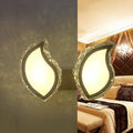 Avtoit | Leaf Bedroom Wall Mounted Lamp Modern Clear Crystal LED Chrome Finish Surface Wall Sconces