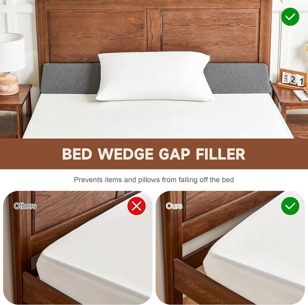 Avtoit | Gap Filler Wedge Pillow | Adjustable Height, Compact Design & Ideal for Twin, Queen, King Beds and Sofas