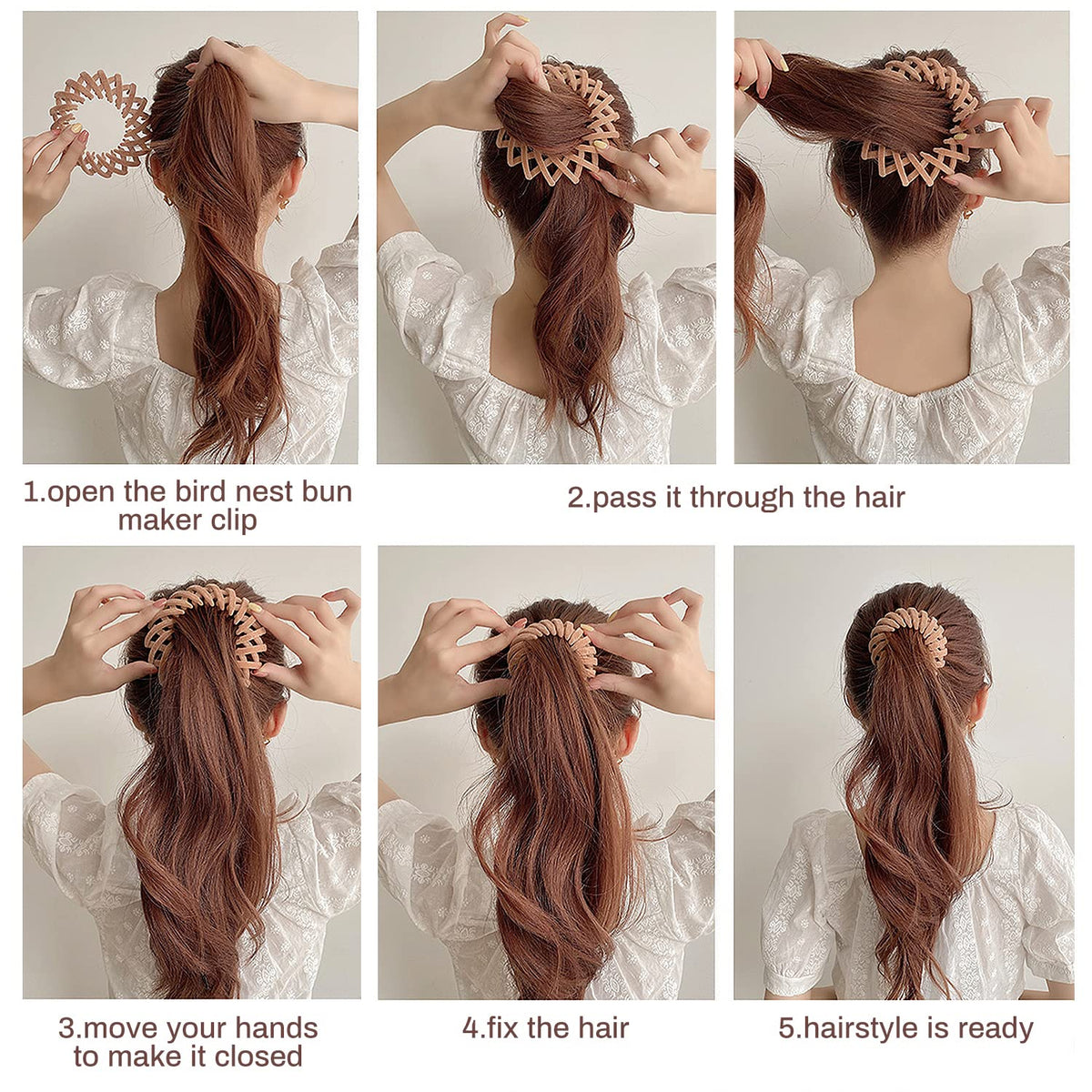 Avtoit | Stylish Bird's Nest Hair Clips – 3-Piece Set