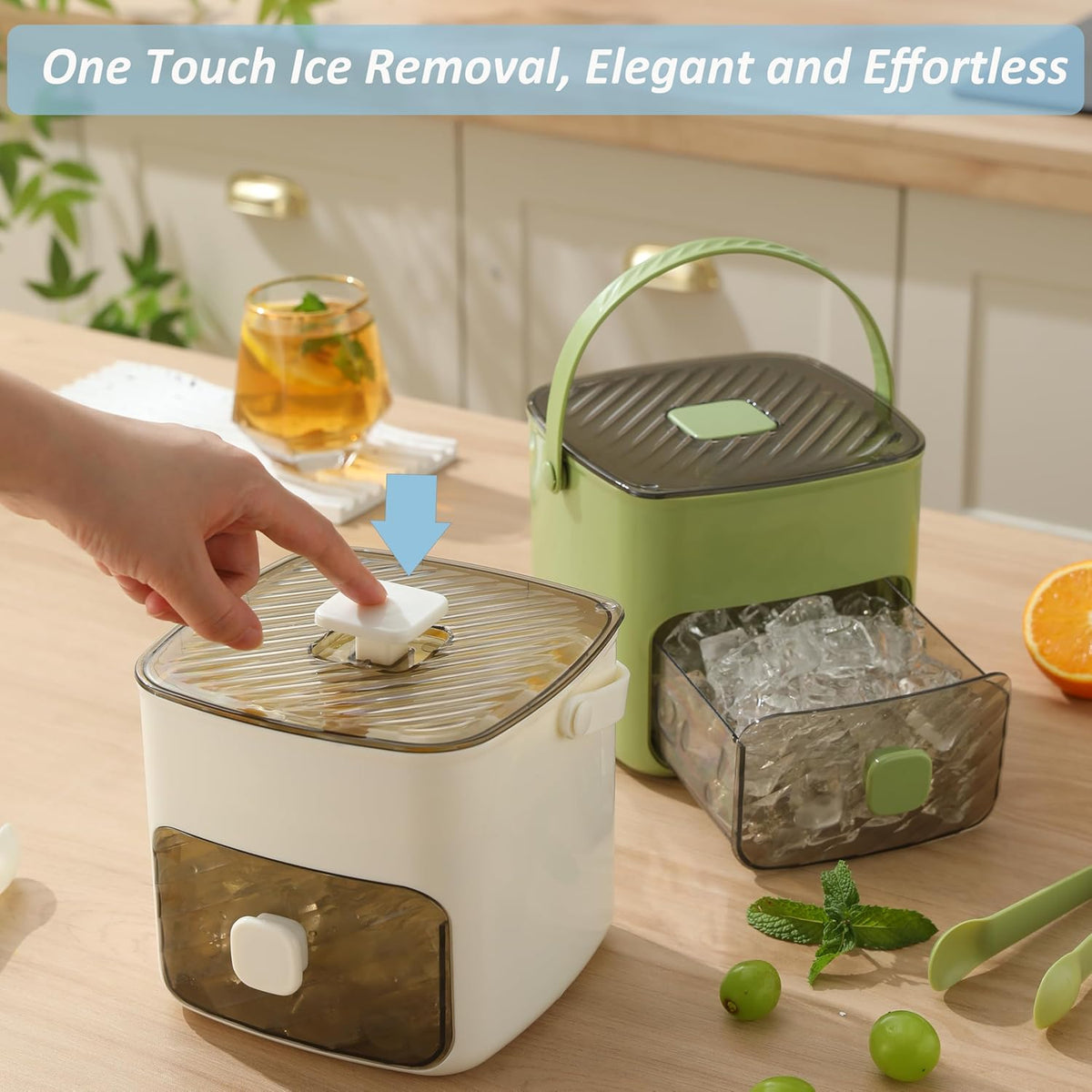Avtoit | Ice cube tray with lid and waste, ice tray for freezer, flexible ice cube trays