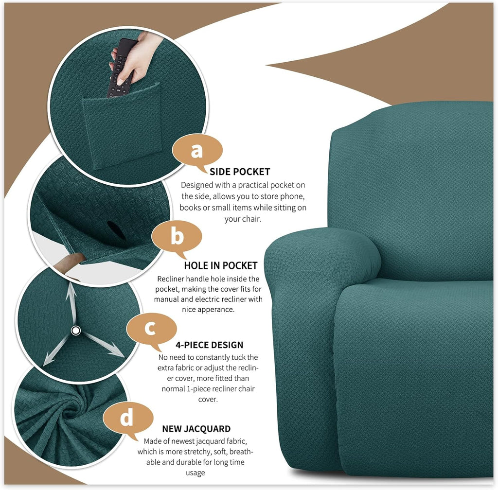 Avtoit | Stretch Recliner Chair Covers 4-Piece Set – CoverMate
