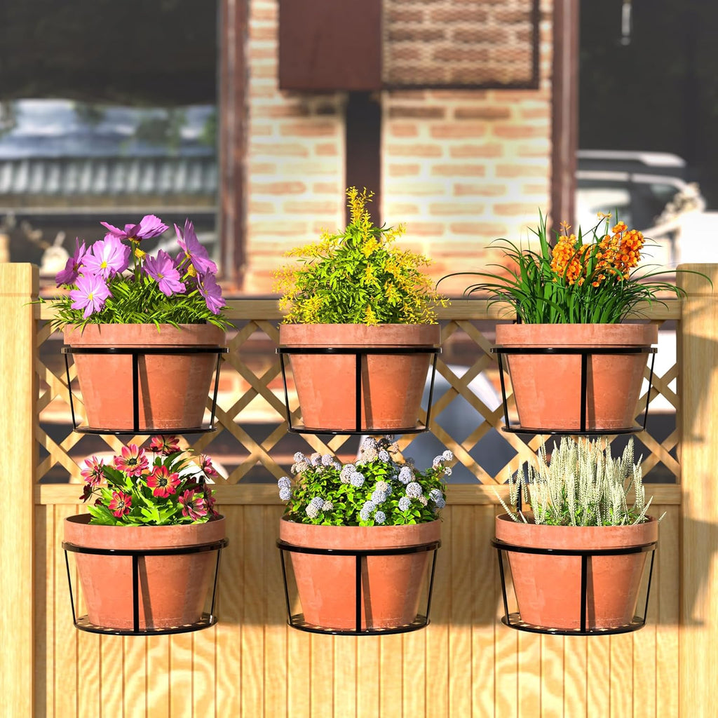 Avtoit | Hanging Plant Basket made of Metal – Balcony Planter Pot with Hook for Garden and Terrace