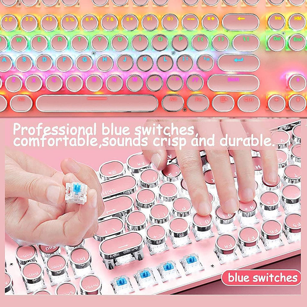 Avtoit | 87-Key Mechanical Gaming Keyboard RGB Backlit Blue Switch