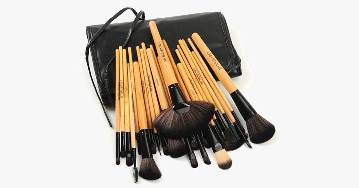 Avtoit | Deluxe Brush Set 24-Piece with Wooden Handle