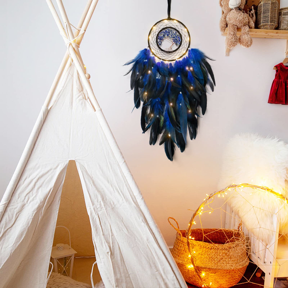 Avtoit | Crystal Tree of Life Feather Glow Dreamcatcher