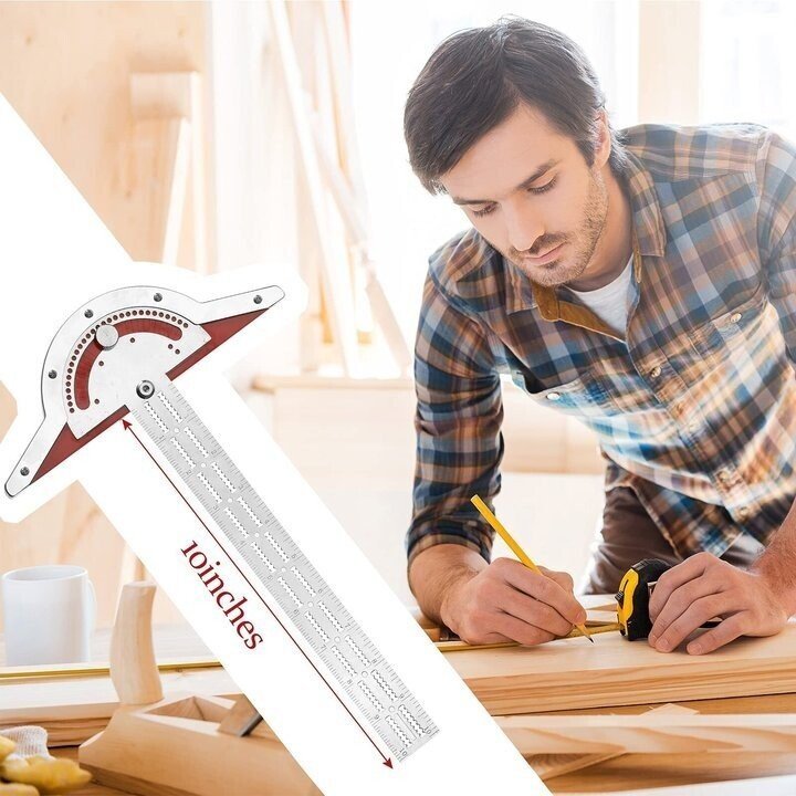 Avtoit | Ultra Precision Marking Ruler Square T Type Woodworking Scriber Measuring Tool