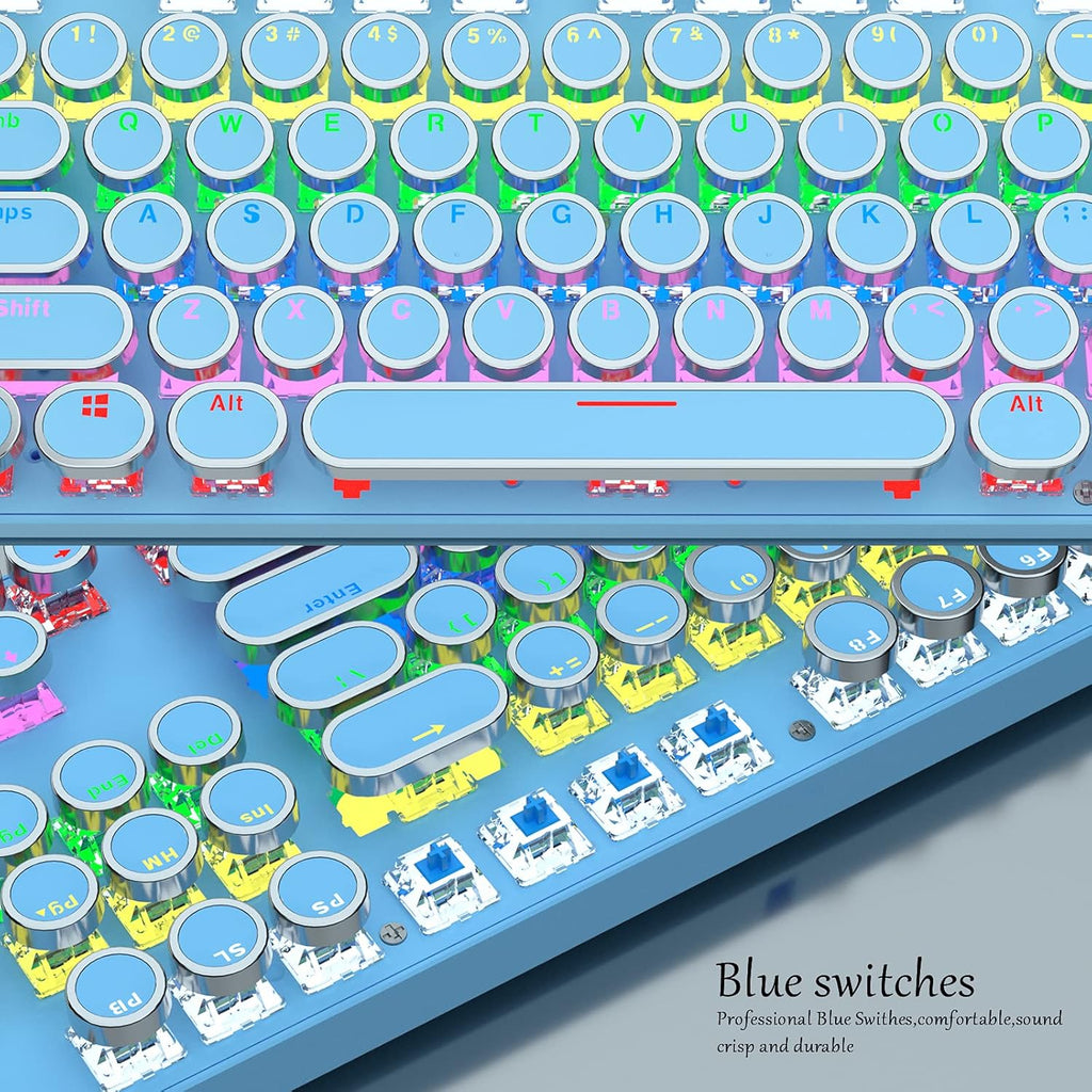 Avtoit | 87-Key Mechanical Gaming Keyboard RGB Backlit Blue Switch