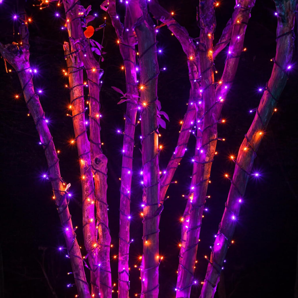 Avtoit | Halloween LED String Lights – Purple and Orange Fairy Lights for Outdoor Terrace, Garden, Street, Home, Christmas, and Party Decor