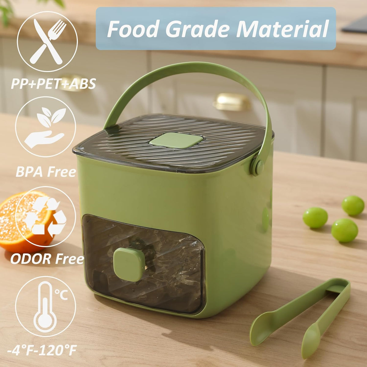 Avtoit | Ice cube tray with lid and waste, ice tray for freezer, flexible ice cube trays