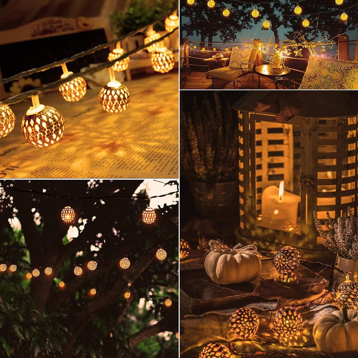 Avtoit | Moroccan Style Waterproof Solar String Lights - SunGlow Strings