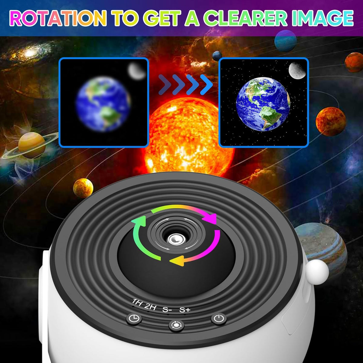 Avtoit | Galaxy Projector with 360° Rotation - Stunning Room-Wide Night Sky View