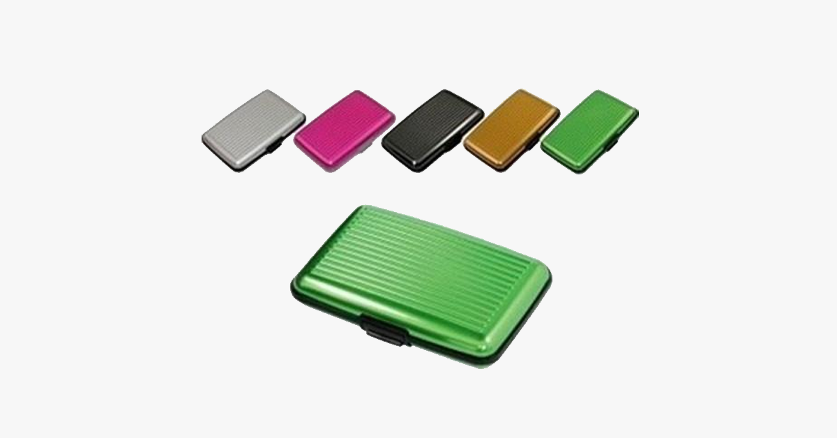 Avtoit | Aluminium Metal Glossy Card Holder - Stylish Travel Wallet - Best Protection Against RFID Scanning