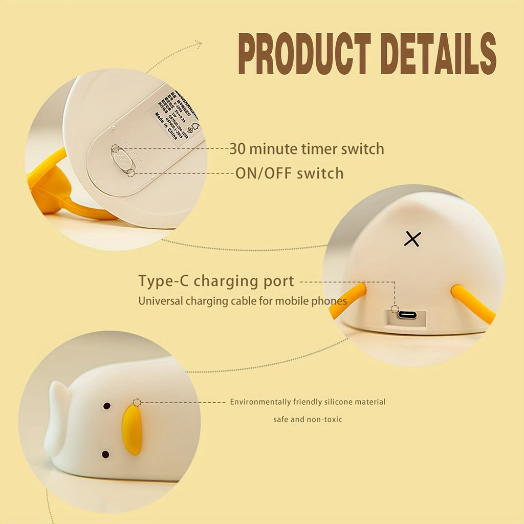 Avtoit | Sleeping Duck Lamp - Rechargeable Dimmable Silicone Night Light