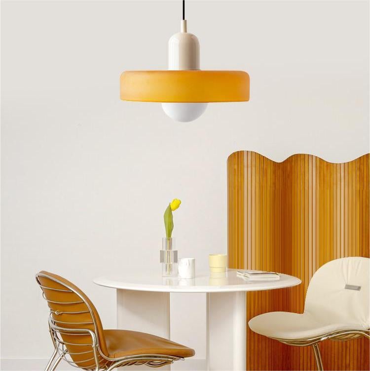 Avtoit | Coloured Glass Pendant Light – Elegant Bauhaus-Style Hanging Lamp for Living Room & Dining Area