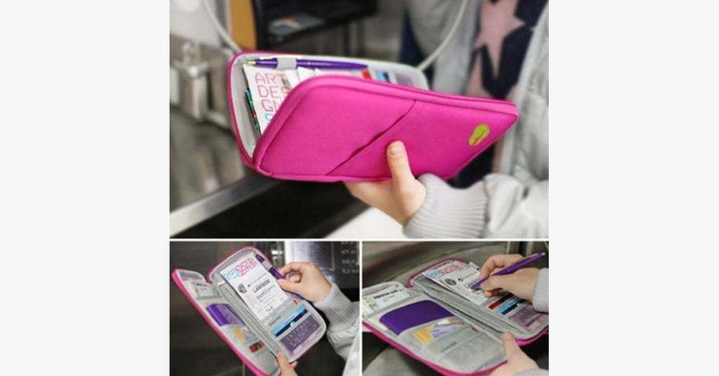 Avtoit | Travel wallet with zipper - Classic design - Multicolor - Separate compartments for business cards