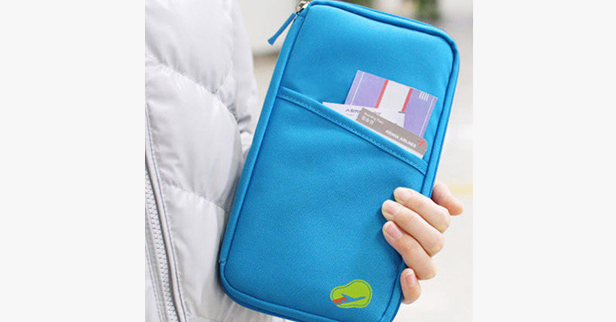 Avtoit | Travel wallet with zipper - Classic design - Multicolor - Separate compartments for business cards