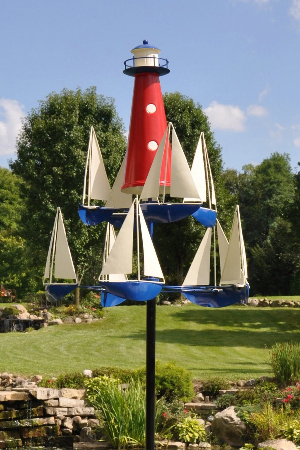 Kinetic Metal Wind Sculpture for Outdoor Garden Decor