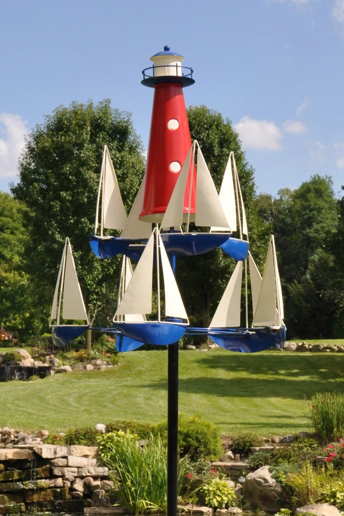 Kinetic Metal Wind Sculpture for Outdoor Garden Decor
