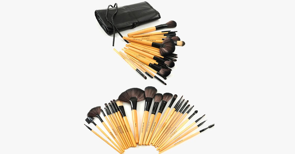 Avtoit | Deluxe Brush Set 24-Piece with Wooden Handle