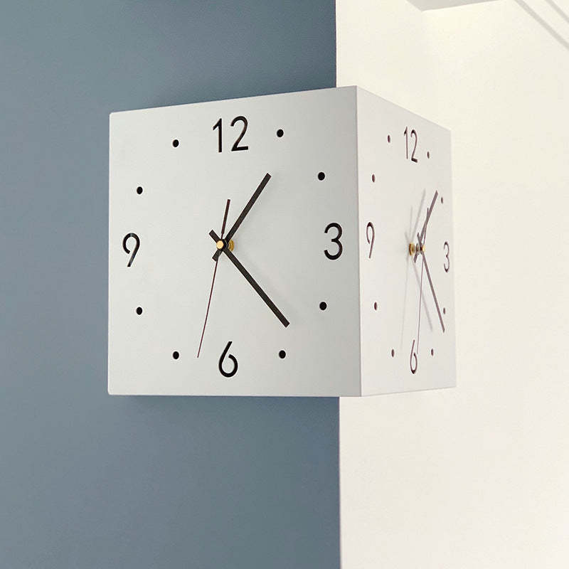 Avtoit | New living room corner double-sided luminous creative clock wall lamp