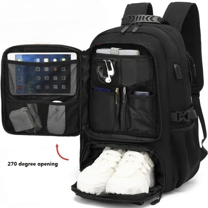 Avtoit | Tech Trek Pro 50-80L – The Ultimate Backpack with USB Charging Port | Durable & Spacious