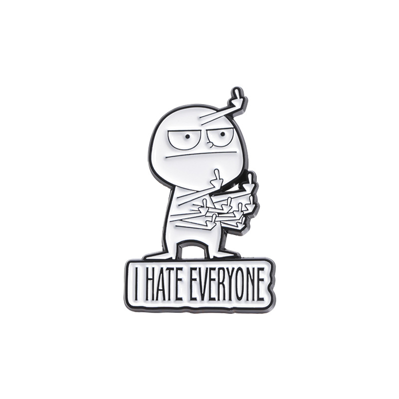 Avtoit | I HATE ALL funny brooch