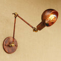 Avtoit | 1 Light Scale Wall Lamp Fixture Antique Style Rust Metal Wall Lamp with Rotatable Arm for Study Room