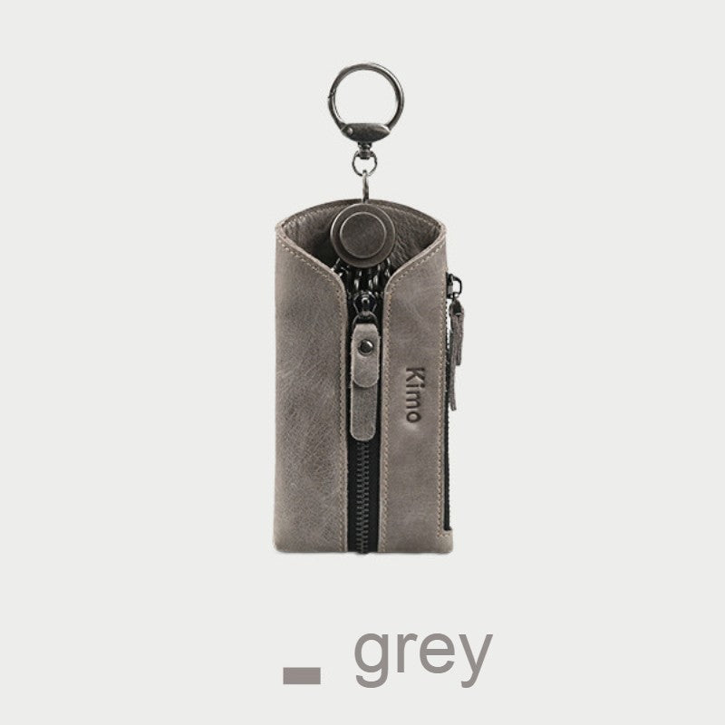 Avtoit | 7-in-1 Portable Leather Key Case with Zipper Coin Purse, for Men & Women