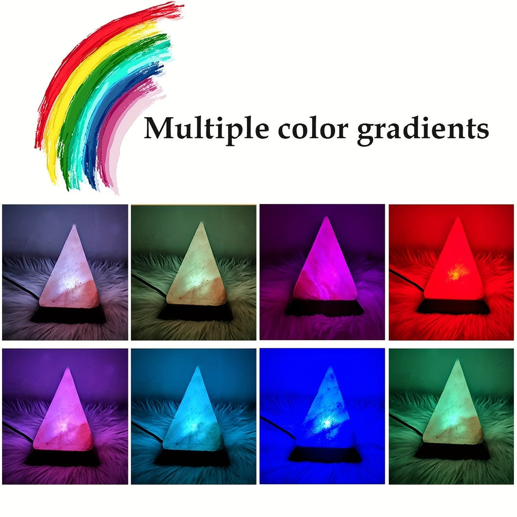 Avtoit | Salt lamp - Handcrafted Himalayan salt lamp with 8-color changing LED, USB powered