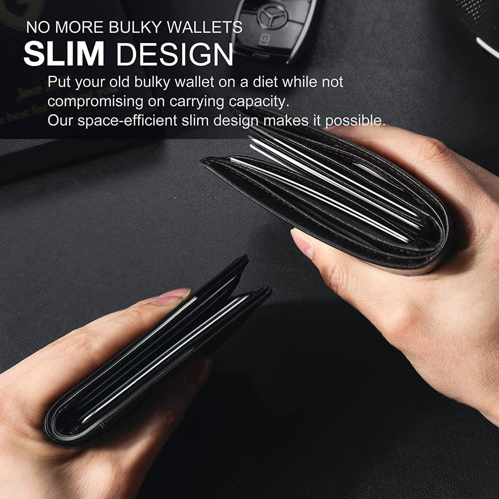 Avtoit | Men’s Slim RFID Wallet | Leather Card Holder | Black