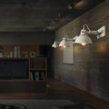 Avtoit | Weathered White Dome Wall Lamp Farmhouse Style Metal 1 Light Indoor Wall Lamp Light Fixture