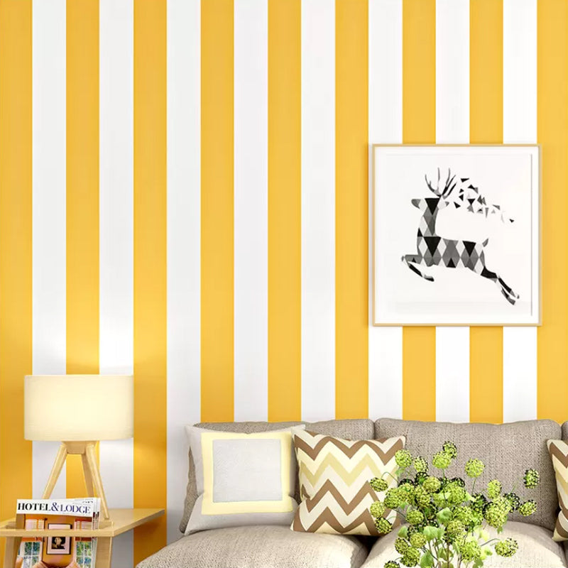 Avtoit | Simple Wide Stripes Non-Adhesive Wallpaper for Coffee Room and Clothing Store, 33 Feet x 20.5 Inches