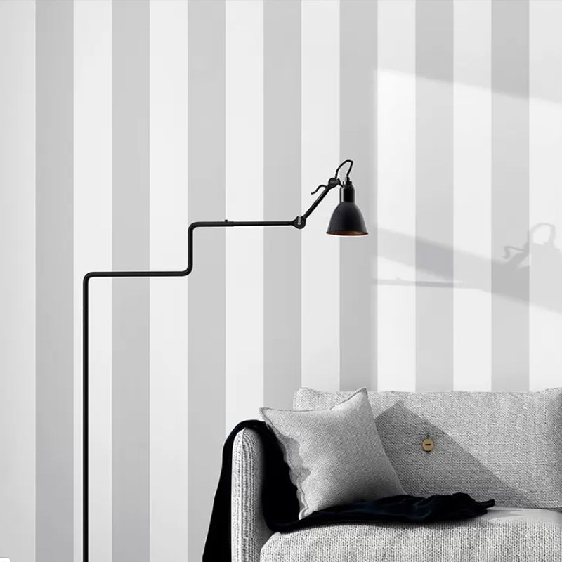 Avtoit | Simple Wide Stripes Non-Adhesive Wallpaper for Coffee Room and Clothing Store, 33 Feet x 20.5 Inches