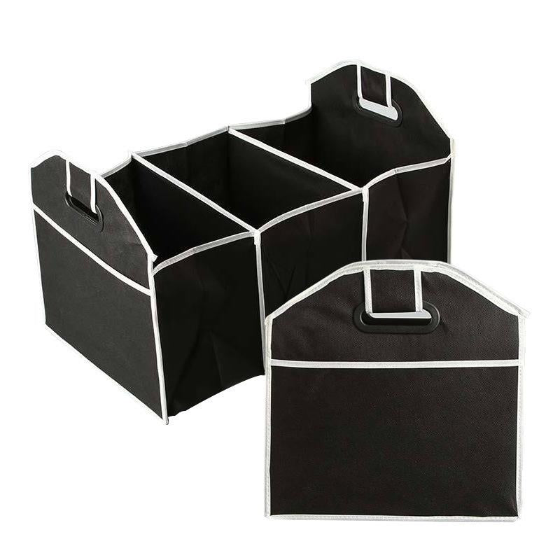 Foldable Car Trunk Storage Box with 3 Compartments