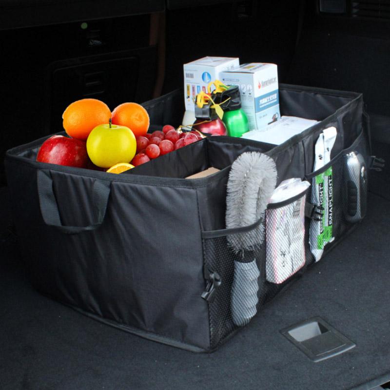 Foldable Car Trunk Organizer with 4 Compartments