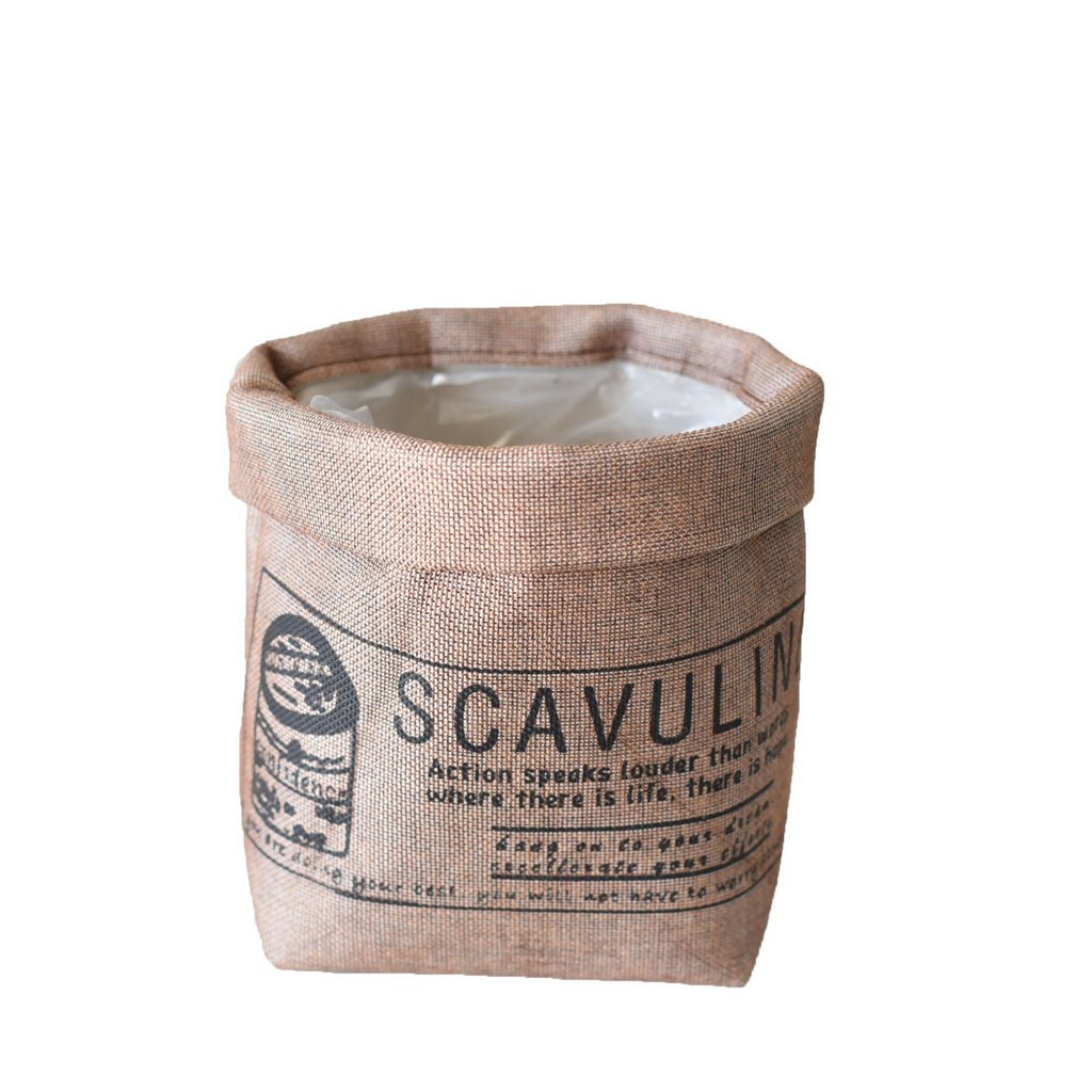 Avtoit | Decorative fabric plant pot with print – Versatile storage pot for plants and decor