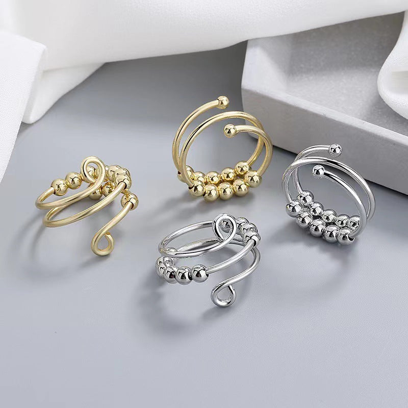 Avtoit | Distribute Your Fear Circle Beads Fidget Ring