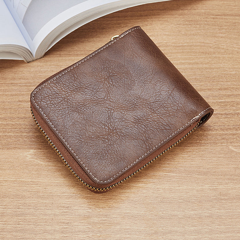 Avtoit | Men's New Short Fashion Multi-Cards Horizontal Zipper Wallet