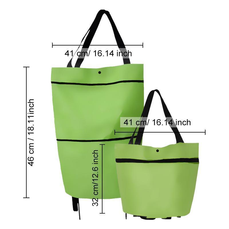 Avtoit | 2 In 1 Folding Shopping Cart Tote Bag