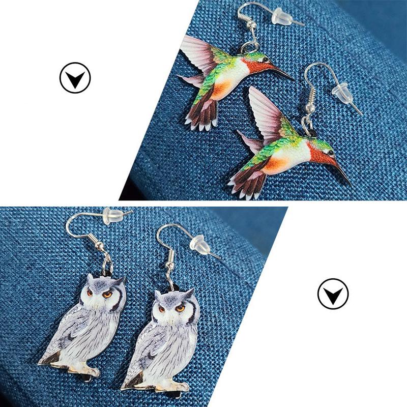 Avtoit | Acrylic Drop Bird Earrings