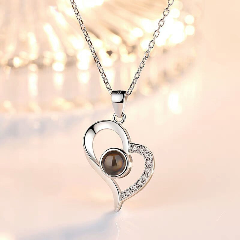 Avtoit | I love you roses bloom necklace in 100 languages gift set
