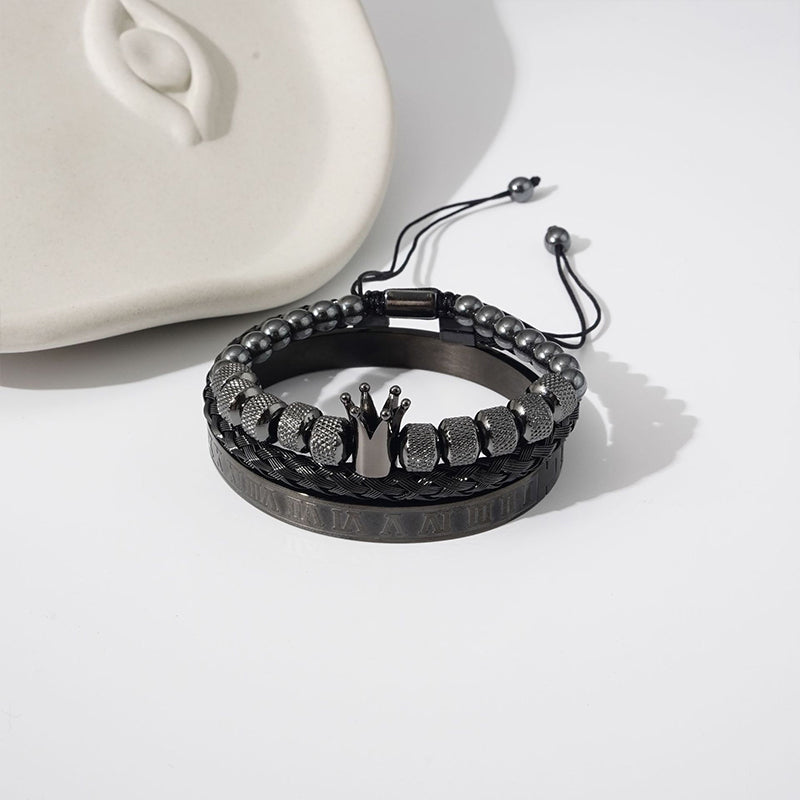 Avtoit | Crown Braided Letter Bracelet