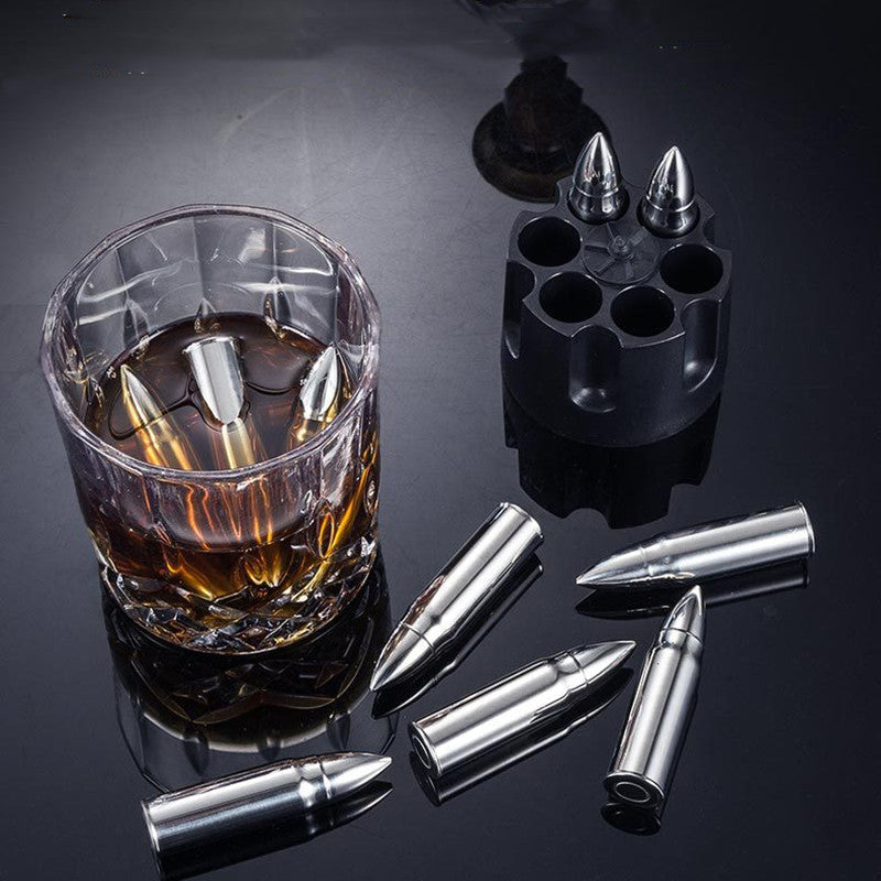 Avtoit | Stainless Steel Bullet Shaped Metal Ice Cube Mold