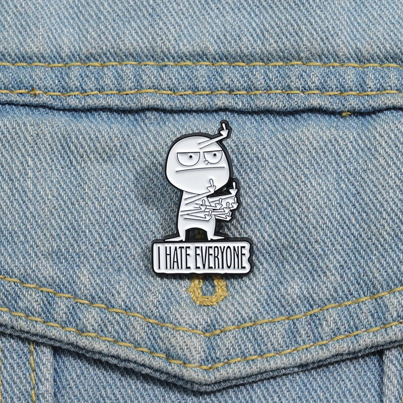 Avtoit | I HATE ALL funny brooch