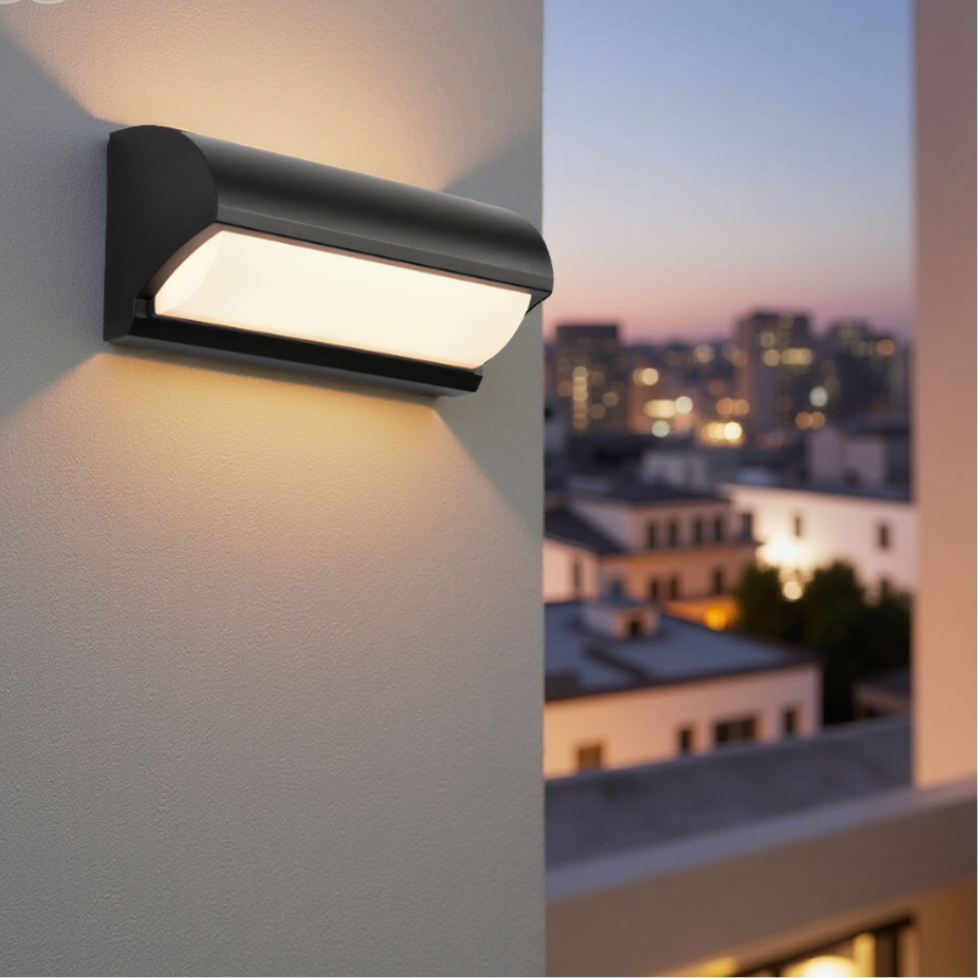Avtoit | Modern Black Outdoor LED Wall Light – Weatherproof Warm Lighting for Garden, Patio & Entryways