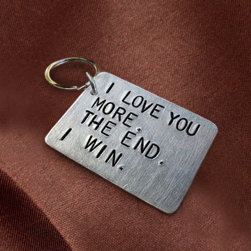 Avtoit | "I love you more The end I win" Funny keychain