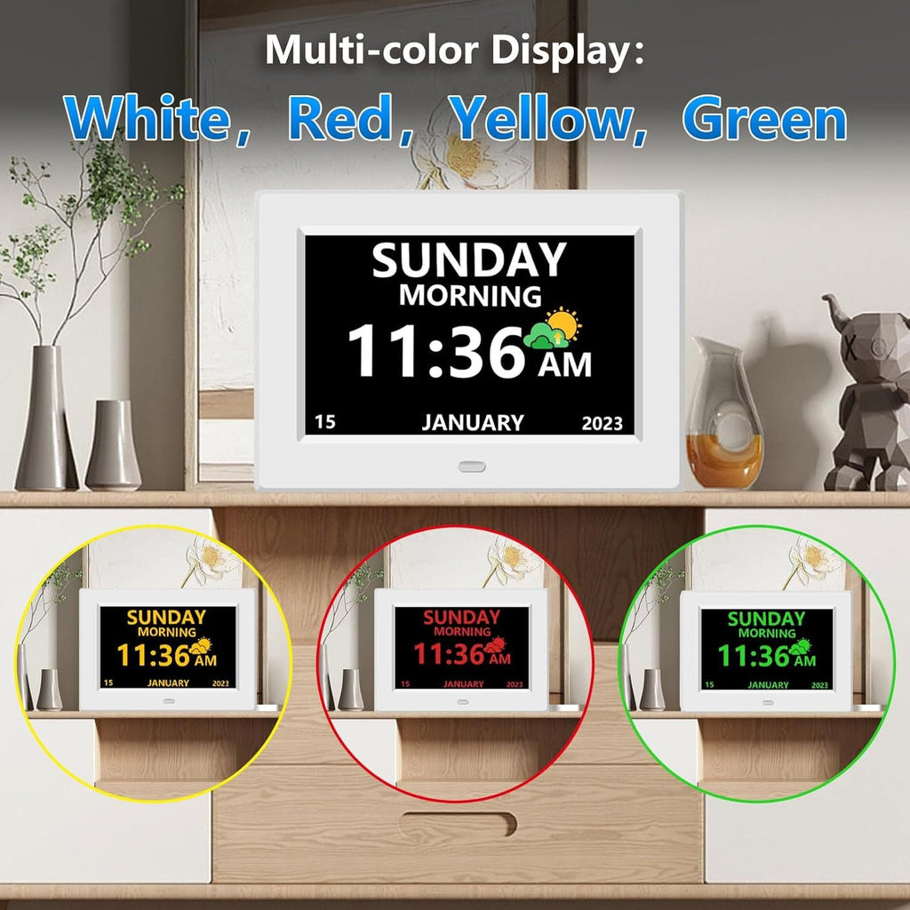 Avtoit | 11.5-Inch Digital Calendar Day Clock with 19 Reminders – Claryon