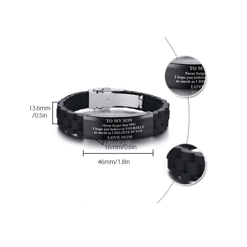Avtoit | Silicone bracelet with stainless steel plate